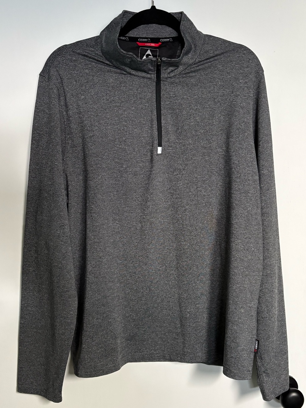 Gerry Men's Charcoal Gray Zip-Front Pullover